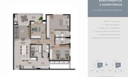 Apartamento com 3 quartos à venda na Rua Orlando Odilio Koerich, 156, Estreito, Florianópolis