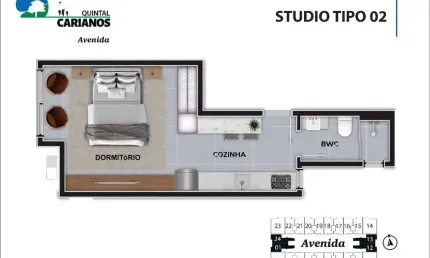 Kitnet / Stúdio à venda na Avenida Deputado Diomício Freitas, 3278, Carianos, Florianópolis