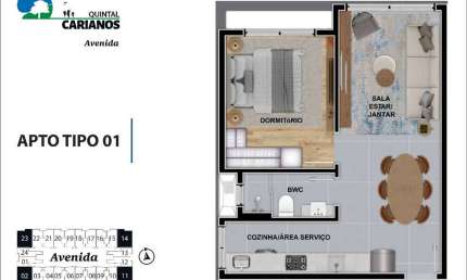 Apartamento com 1 quarto à venda na Avenida Deputado Diomício Freitas, 3278, Carianos, Florianópolis