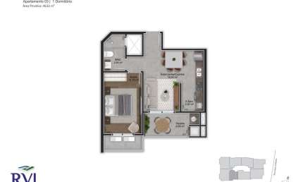 Apartamento com 1 quarto à venda na Rua Lauro Linhares, 1815, Trindade, Florianópolis