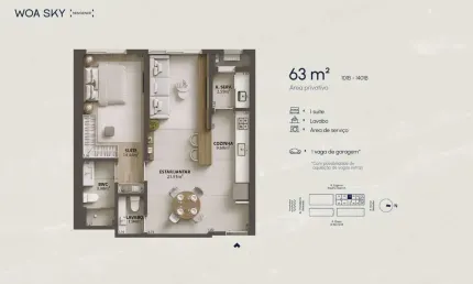 Apartamento com 1 quarto à venda na Rua Eugênio Raulino Koerich, 100, Campinas, São José