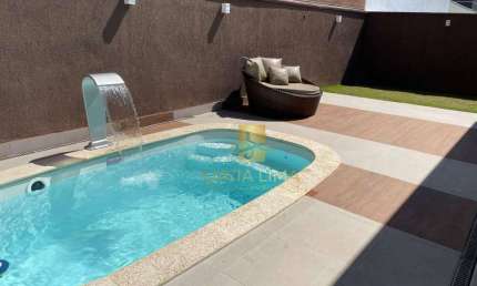 Casa LUXUOSA para ALUGAR MOBILIADA, com PISCINA, 3 dormitórios, 150 m² por R$ 6.300/mês - Condomínio Terras do Vale - Caçapava/SP
