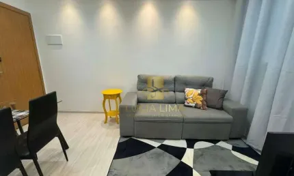 Apartamento ACONCHEGANTE para ALUGAR MOBILIADO,  com 1 dormitório, 39 m² por R$ 2.300/mês - Jardim das Indústrias - São José dos Campos/SP