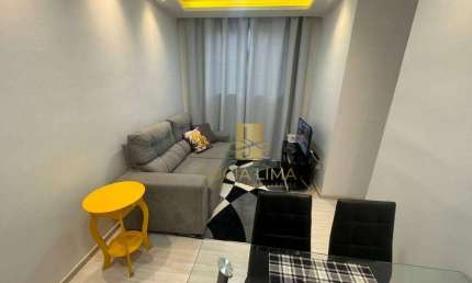 Apartamento ACONCHEGANTE para ALUGAR MOBILIADO,  com 1 dormitório, 39 m² por R$ 2.300/mês - Jardim das Indústrias - São José dos Campos/SP