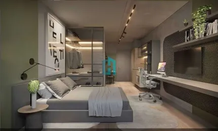 Apartamento com 1 quarto à venda na Avenida Bem-te-vi, 223, Moema, São Paulo por R$ 575.976