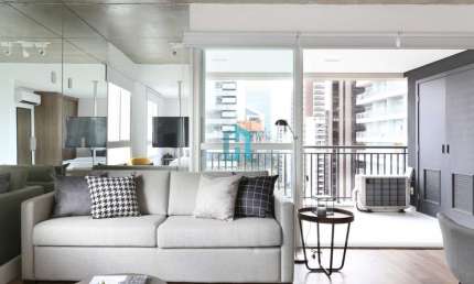 Apartamento com 1 quarto para alugar na Rua Jean Peltier, 311, Brooklin, São Paulo por R$ 4.800