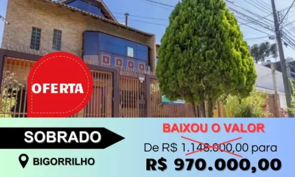Sobrado com 3 quartos  à venda, 245.00 m2 por R$970000.00  - Bigorrilho - Curitiba/PR