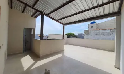Cobertura para venda em santo andré, vila assunção, 2 dormitórios, 1 suíte, 2 banheiros, 2 vagas