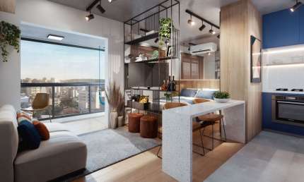 Walk Brigadeiro, Apartamento à venda com 1 dormitorio sendo suite, 30m² em otima localizacão do bairro Mercês, Curitiba, PR