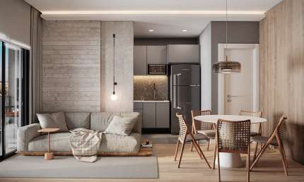 Edifício Verttice - Apartamento 50 M²,2 Quartos, Churrasqueira na Sacada