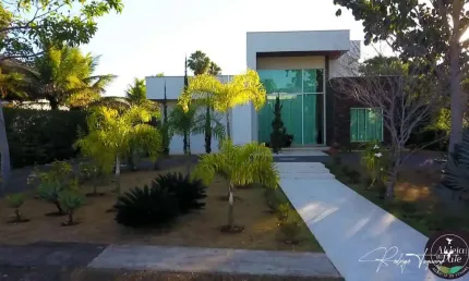 Casa térrea à venda no Aldeia do Vale com 4 suítes, vista definitiva e lazer completo