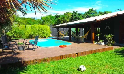 Casa em condomínio fechado com 4 quartos à venda na servidão augusto buss, campeche, florianópolis, 400 m2 por r$ 2.120.000