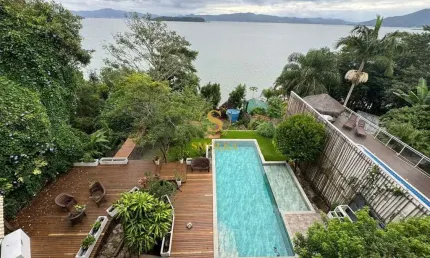 Casa em condomínio fechado com 5 quartos à venda na rodovia rafael da rocha pires, sambaqui, florianópolis, 550 m2 por r$ 5.100.000