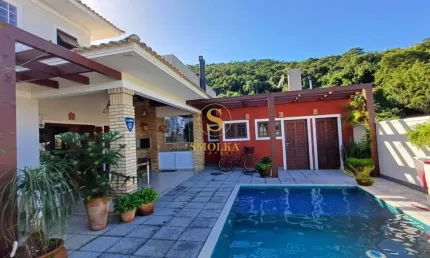 Casa em condomínio fechado com 4 quartos à venda na rua da cássia aleluia, cachoeira do bom jesus, florianópolis, 255 m2 por r$ 3.300.000