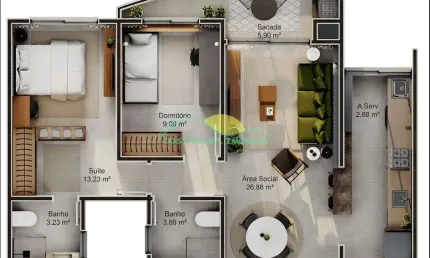 Apartamento de 2 quartos à venda, Saco Grande, Florianópolis, SC