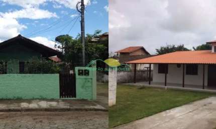 Duas casas de alvenaria, a da frente com 2 quartos e a dos fundos com 3 quartos no Campeche - Flori