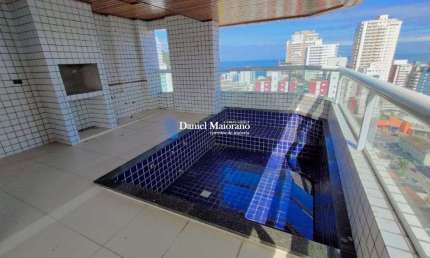 Apto de 4 Dorm c/4 suítes, SACADA com PISCINA,  PRÓXIMO DA PRAIA.  205 m² de área útil. Bairro; Canto do forte.