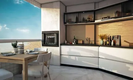 Apto de 1 dorm, sacada gourmet, 46,13 m² de área útil. bairro: mirim.