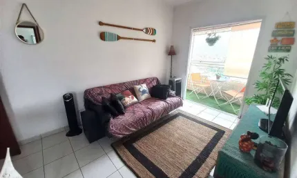 Apto de 1 Dorm com VISTA MAR, PRÉDIO FRENTE MAR, 38 m² de área útil. BAIRRO: JARDIM REAL.