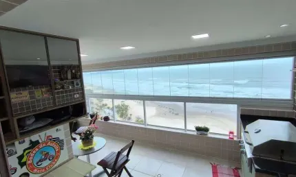 Apto de 3 Dorm c/ 1 suíte, SACADA GOURMET, VISTA MAR, 132,1  m² de área útil. Bairro: MIRIM.