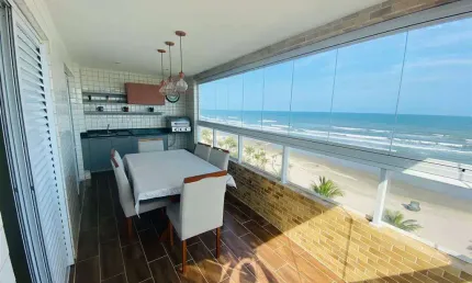 Apto 2 Dorms c/ 1 Suíte, 83,00 m² de área útil, PORTEIRA FECHADA, FRENTE MAR.Bairro: Flórida.