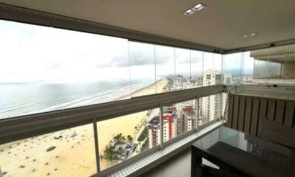 Apto de 2 Dorm c/ suíte, FRENTE MAR, 2 VAGAS, 72 m² de área útil. BAIRRO: GUILHERMINA.