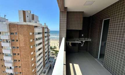 Apto de 2 dorm c/ 1 suíte, sacada, vista mar, 66,53 m² de área útil. bairro: jardim real.