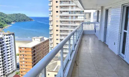 Apto de 3 Dorm c/ 2 SUÍTES, VISTA MAR, 2 VAGAS, 138,89 m² de área útil. BAIRRO: CANTO DO FORTE.
