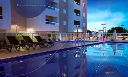 Apto de 2 Dorm c/ SUÍTE, sacada GOURMET, 63,42 m² de área útil. BAIRRO: GUILHERMINA.