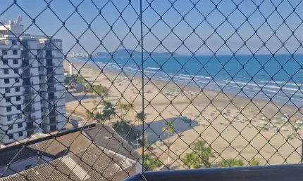 Apto de 2 Dorm c/ SUÍTE, 2 sacadas c/ VISTA MAR, 79 m² de área útil. BAIRRO: TUPI.