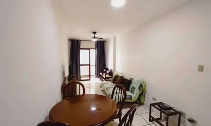 Apto de 1 Dorm, mobiliado, c/ sacada, 55,63 m² de área úitl. BAIRRO: AVIAÇÃO.