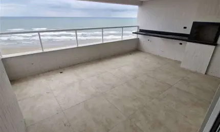 Apto de 3 Dorm c/ 3 SUÍTES, 3 VAGAS, FRENTE MAR, 129,51 m² de área útil. BAIRRO: CANTO DO FORTE.