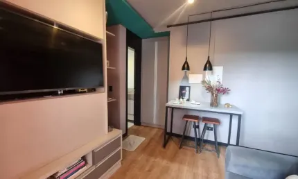 APARTAMENTO MOBILIADO de 1 quarto 150 metros da PUC