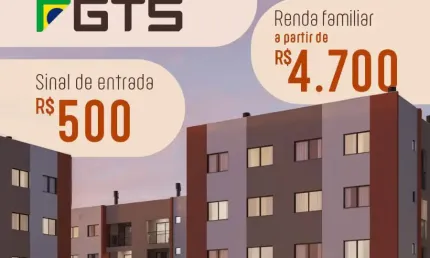 NA PLANTA- 100% FINANCIADO - APTO 2 QUARTOS EM PINHAIS