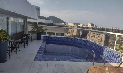 Cobertura duplex com 6 dormitórios à venda, 400 m² por r$ 6.000.000,00 - astúrias - guarujá/sp