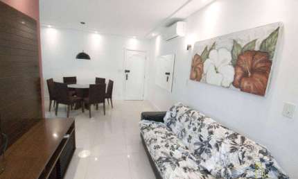 Apartamento com 2 suítes para locação, 87 m² por R$ 4.500/mês - Tombo - Guarujá/SP