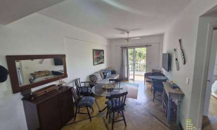 Apartamento com 1 dormitório para alugar, 54 m² por R$ 3.000/mês - Tombo - Guarujá/SP