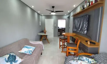 Apartamento mobiliado com 2 dormitórios à venda, 83 m² por r$ 480.000,00 - astúrias - guarujá/sp