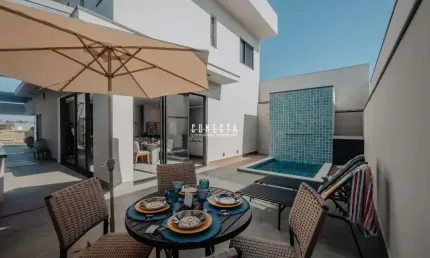 Casa Sobrado em Indaiatuba, Condomínio Viena com 3 suítes - 204 m²