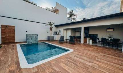 Casa Sobrado em Indaiatuba, Jardim Amstalden Residence com 4 suítes - 330 m²