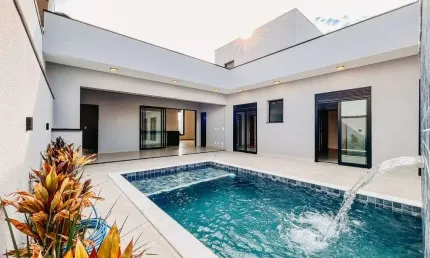 Casa Térrea em Indaiatuba, Condomínio Laguna com 3 suítes - 193 m²