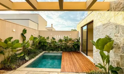 Casa Térrea em Indaiatuba, Condomínio Viena com 3 suítes - 160 m²