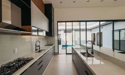 Casa Térrea em Indaiatuba, Condomínio Gran Reserve com 3 suítes - 190 m²