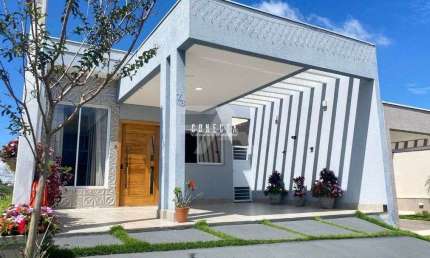 Casa Térrea em Indaiatuba, Condomínio Vila Rica com 3 suítes - 130m²