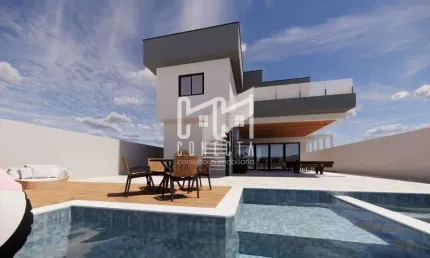 Sobrado em Indaiatuba, Condomínio Helvétia Park II com 5 suítes - 450,00 m²
