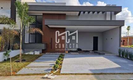 Casa Térrea em Indaiatuba, Residencial Evidências com 3 suítes 195 m²
