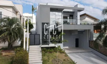 Casa sobrado em indaiatuba, terra magna com 3 suítes - 271 m²