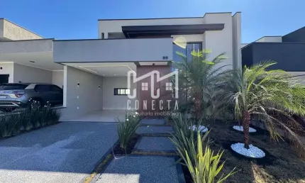 Casa térrea em indaiatuba, condomínio mantova com 3 dorms - 143 m²
