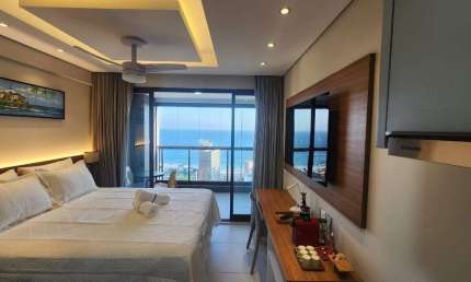 STUDIO | MOBILIADO | VISTA MAR | Edifício Barra Premium