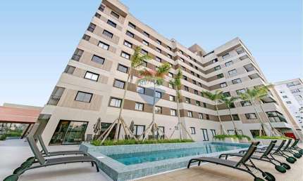 Studio mobiliado a venda no One House por R$ 269.000,00, entre os bairros Portão e Novo Mundo, em Curitiba/PR.